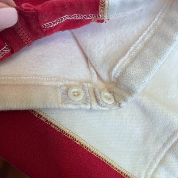 Schott Heavyweight Mens Side Stripe Sweatpants Size 3XL Cream Red Cotton Pull On - Picture 8 of 10